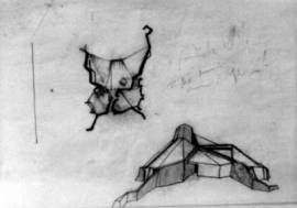 Figura 7 - Casa C.Lunardelli, croqui, segunda prancha. croquis Eduardo Longo
