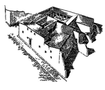 Figura 6B - Casa dos Vettii, Pompéia. Reconstituição do volume. Imagem cedida pelo Arquiteto Pedro Paulo Fendt.