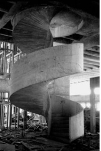 Escada helicoidal Foto: Arquivo do arquiteto