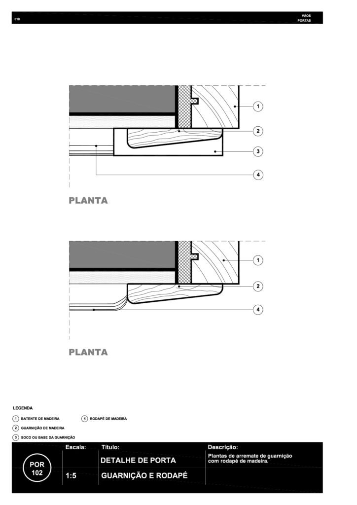018 POR 102 Acabamento de guarnição e rodapé R6