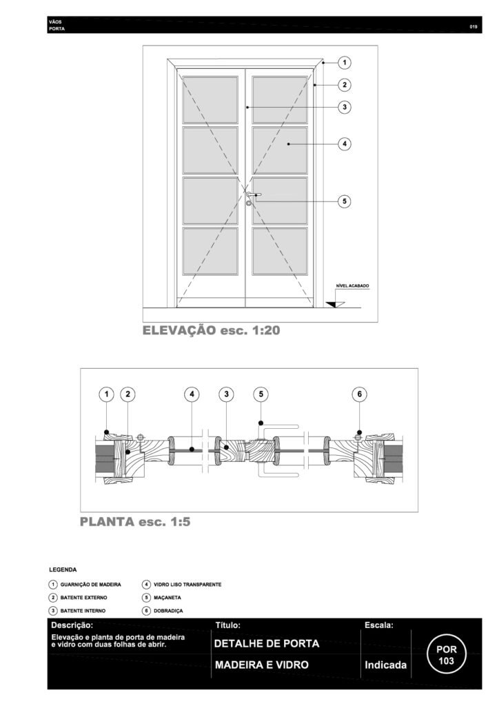 019 POR 103 Porta de madeira e vidro R6