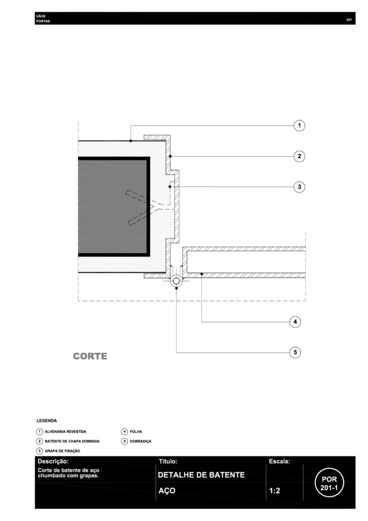 021 POR 201-1 Batente chumbado R6