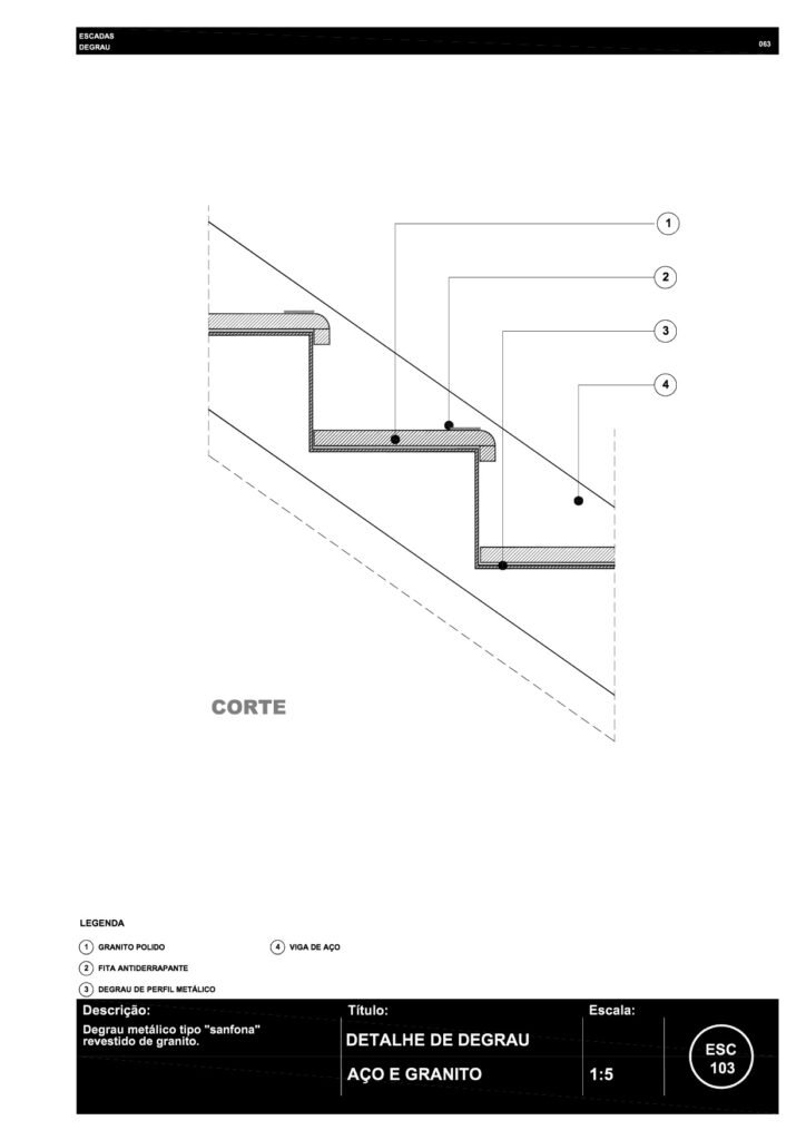 063 ESC 103 Degrau metálico revestido de granito 2 R6