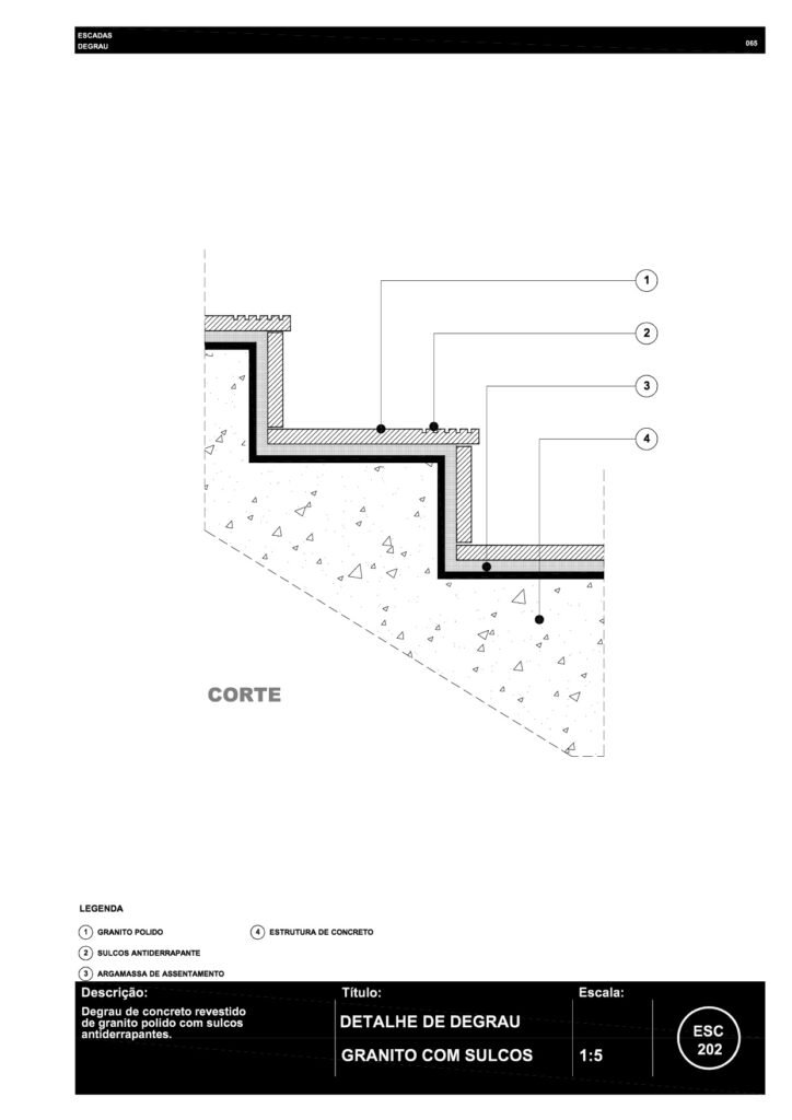 065 ESC 202 Degrau revestido de granito R6