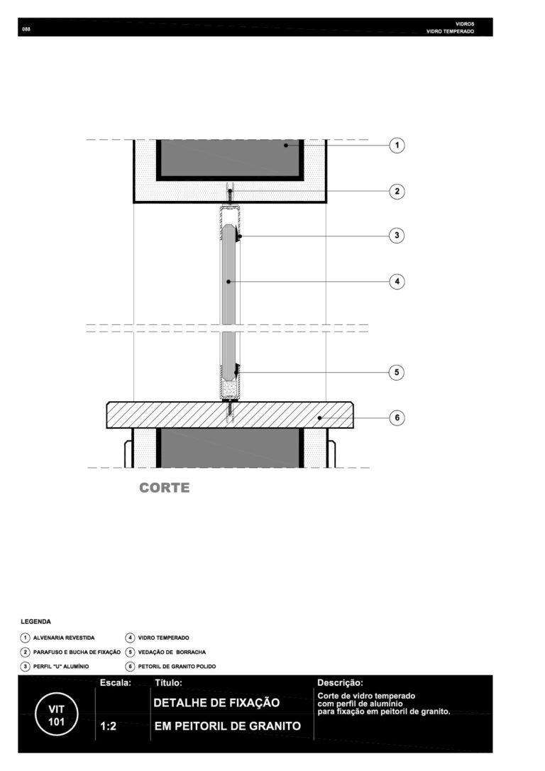 088 VIT 101 Vidro temperado e peitoril R6