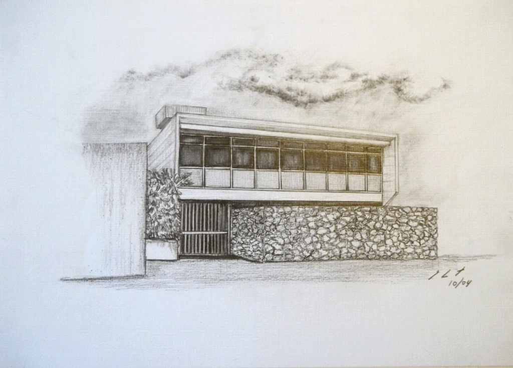 Casa Bitencourt, Técnica Grafite s/papel tela, dimensões 297x210mm, 2004